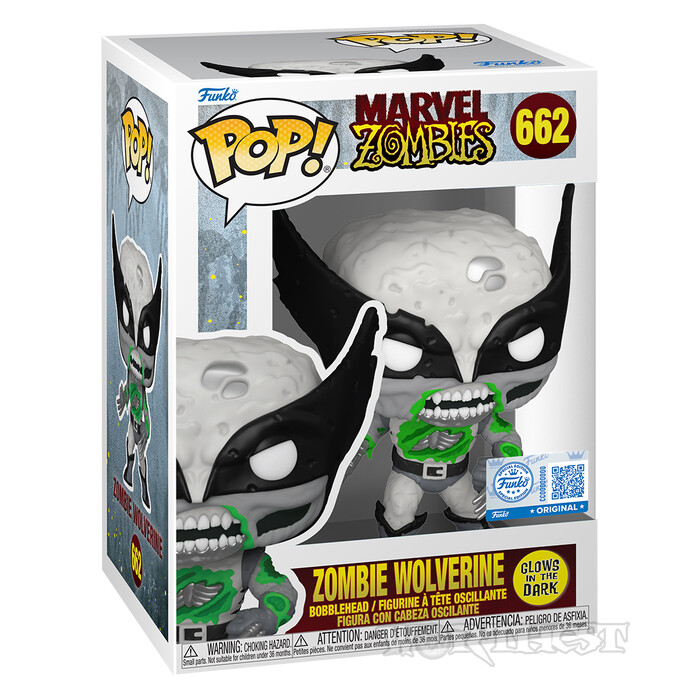 Фигурка Funko POP! Marvel Zombies: Zombie Wolverine Black & White