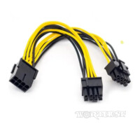 Кабель живлення гніздо PCI-E 8pin на 2 штекери PCI-E 8pin (6 + 2) GPU відеокарти