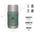 Термос для їжі Stanley The Artisan Thermal Food Jar 0.5л Green Стенлі