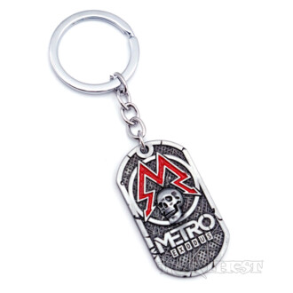 Брелок Metro Exodus значок игры Метро: Исход стальной жетон на ключи