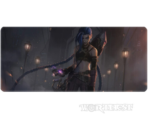 Килимок 80х30см Аркейн Джинкс битва на мості великий для миші Jinx