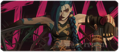 Килимок 80х30см Джинкс концепт великий для миші Аркейн Jinx Arcane