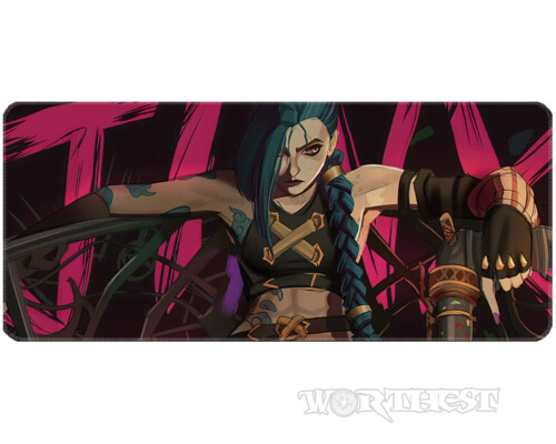 Килимок 80х30см Джинкс концепт великий для миші Аркейн Jinx Arcane