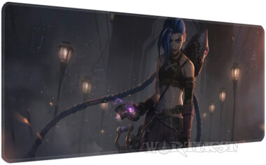 Килимок 90х40см Джинкс битва на мості Аркейн великий для миші Jinx