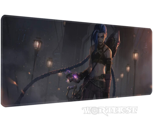 Килимок 90х40см Джинкс битва на мості Аркейн великий для миші Jinx