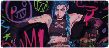 Килимок 80х30см Галюцинації Джинкс Аркейн великий для миші Jinx