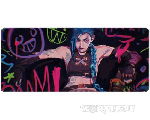 Килимок 80х30см Галюцинації Джинкс Аркейн великий для миші Jinx