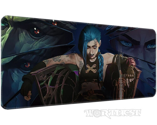 Килимок 90х40см Джинкс у роздумах Аркейн великий для миші Jinx