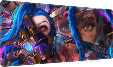 Килимок 90х40см Аркейн протистояння великий для миші Jinx Arcane