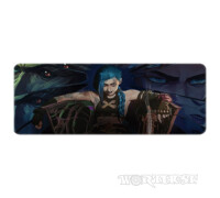 Большой коврик для мыши Джинкс в раздумьях Аркейн 80х30 Jinx Arcane