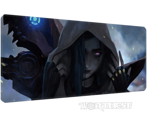 Килимок 90х40см Джинкс у капюшоні Аркейн великий для миші Jinx