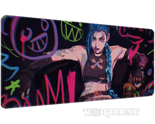 Килимок 90х40см Галюцинації Джинкс Аркейн великий для миші Jinx