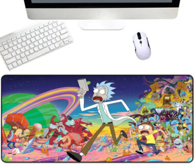 Великий Килимок для Миші "Rick and Morty Монстри" 80x30 Рік і Морті