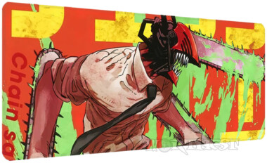Коврик 90х40см Дэнджи Человек Бензопила для мыши Denji Chainsaw man
