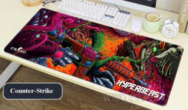 Игровой коврик для мыши "CS:GO Hyperbeast" 80х30см мышки шов!
