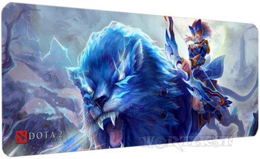 Килимок 90х40см Мірана з тигром Dota 2 великий для миші Mirana Дота