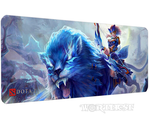Коврик 90х40см Мирана с тигром Dota 2 большой для мыши Mirana Дота
