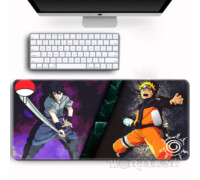 Килимок для миші Саске Учіха і Наруто Узумакі в бойовому образі 80х30 Naruto
