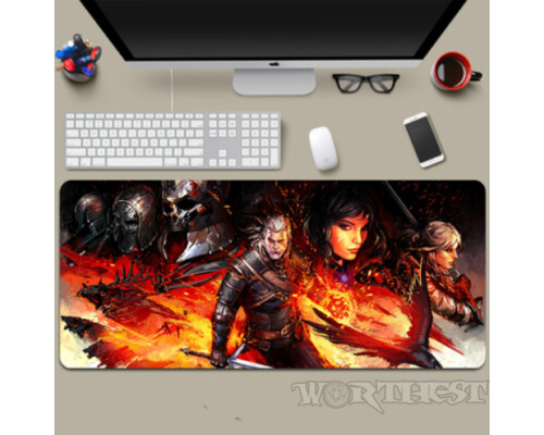 [80x30] Ігровий килимок для миші The Witcher 3: Wild Hunt шов відьмак