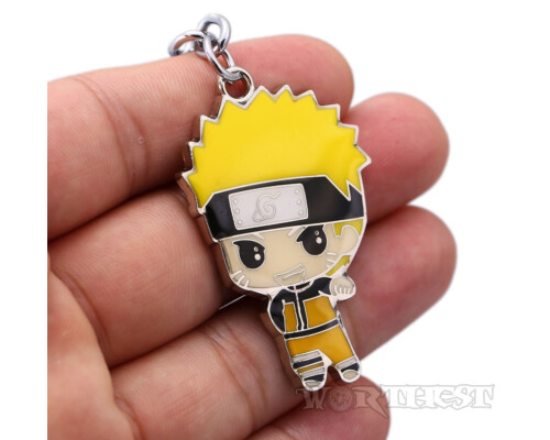Аниме брелок Наруто из манги Naruto стальной Anime на ключи 316L!