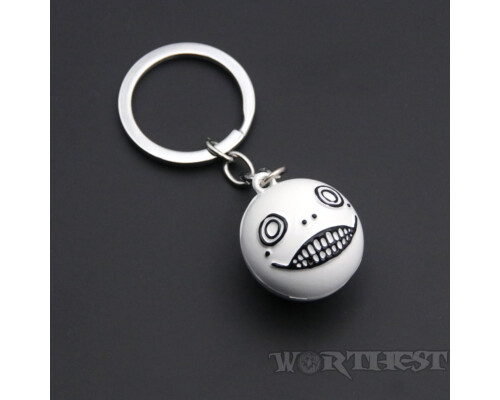 Брелок NieR:Automata Голова Еміля Нієр сталевого автомата на ключі