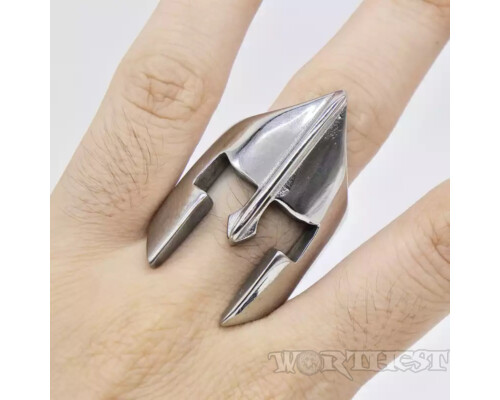 Кольцо This is Sparta байкерский перстень викинг печатка спарта мужское