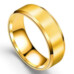 Кільце солідне золотисте з нержавіючої сталі 316L глянсове унісекс