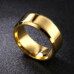 Кільце солідне золотисте з нержавіючої сталі 316L глянсове унісекс