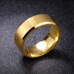 Кільце солідне золотисте з нержавіючої сталі 316L глянсове унісекс