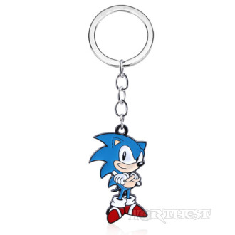 Брелок Sonic the Hedgehog синій сталевий на ключі сонік персонаж геймер
