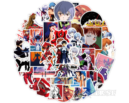 Наклейки Neon Genesis Evangelion 50шт/набор Евангелион аниме стикеры