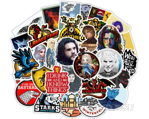 50шт/набір! Наклейки Game of Thrones Гра престолів глянець стікери сет