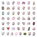 Наклейки Hello Kitty 50шт/набор Привет, котик винил стикеры Sanrio пак