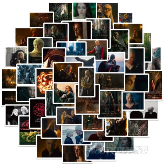 Наклейки House of the Dragon 50шт/набір Будинок дракона стікери Гра Престолів