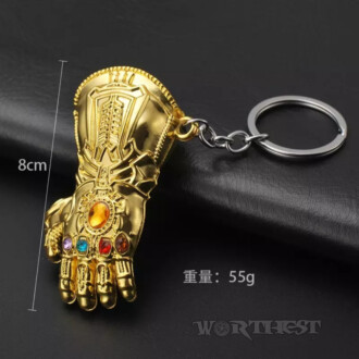 Брелок "Перчатка Таноса" золотистий Marvel комікси Thanos Марвел